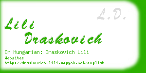 lili draskovich business card